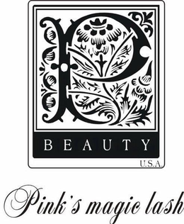 P BEAUTY U.S.A. PINK'S MAGIC LASH logo
