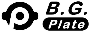 P B.G. PLATE logo