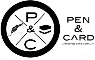 P & C PEN & CARD A GREETING CARD COMPANY logo
