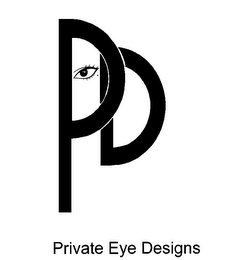 P D PRIVATE EYE DESIGNS logo