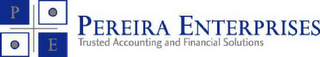 P E PEREIRA ENTERPRISES TRUSTED ACCOUNTING AND FINANCIAL SOLUTIONS logo