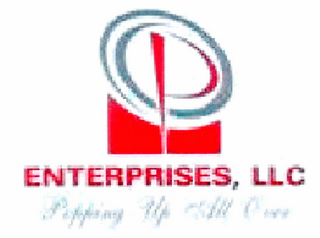 P ENTERPRISES, LLC POPPING UP ALL OVER logo