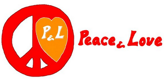 P & L PEACE & LOVE logo