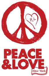 P & L PEACE & LOVE NEW YORK logo