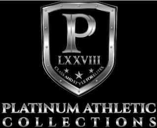 P LXXVIII CLASS AND STYLE FOR ELITES PLATINUM ATHLETIC COLLECTIONS logo