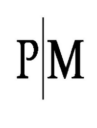 P M logo