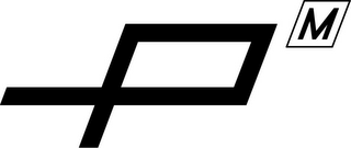 P M logo