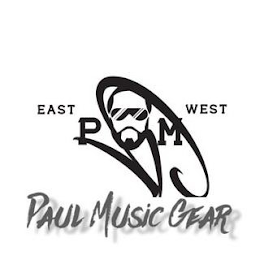 P M G EAST WEST PAUL MUSIC GEAR logo