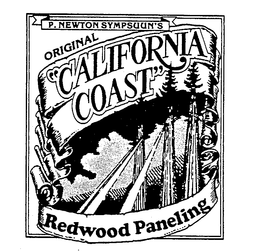 P. NEWTON SYMPSUUN'S ORIGINAL "CALIFORNIA COAST" REDWOOD PANELING logo