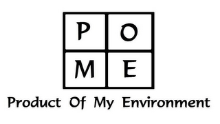 P O M E PRODUCT OF MY ENVIRONMENT logo