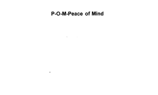 P-O-M-PEACE OF MIND logo