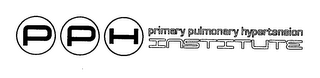 P P H PRIMARY PULMONARY HYPERTENSION INSTITUTE logo