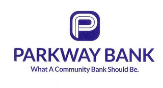 P PARKWAY BANK WHAT A COMMUNITY BANK SHOULD BE. logo