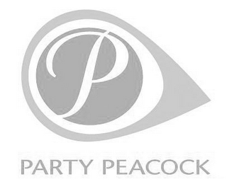 P PARTY PEACOCK logo