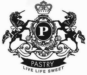 P PASTRY LIVE LIFE SWEET logo