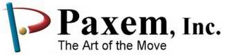 P PAXEM, INC.  THE ART OF THE MOVE logo