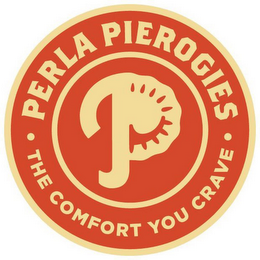 P · PERLA PIEROGIES · THE COMFORT YOU CRAVE logo