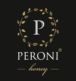 P PERONI HONEY logo