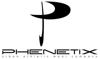 P PHENETIX URBAN ATHLETIC WEAR COMPANY logo