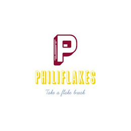 P PHILIFLAKES TAKE A FLAKE BREAK logo
