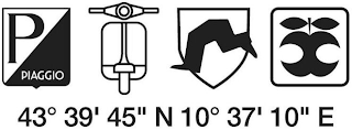 P PIAGGIO 43 39' 45" N 10 37' 10" E logo