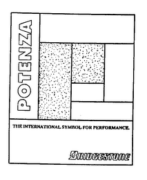 P POTENZA BRIDGESTONE THE INTERNATIONAL SYMBOL FOR PERFORMANCE logo