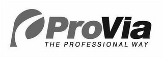 P PROVIA THE PROFESSIONAL WAY logo