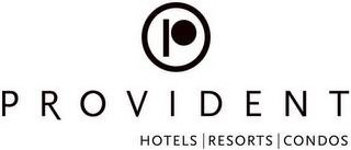 P PROVIDENT HOTELS RESORTS CONDOS logo