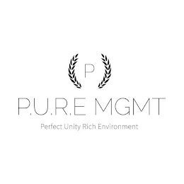 P P.U.R.E. MANAGEMENT PERFECT UNITY RICH ENVIRONMENT logo
