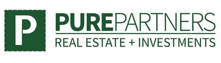 P PUREPARTNERS REAL ESTATE + INVESTMENTS logo
