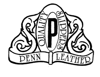 P QUALITY SLIPPERS PENN LEATHER logo