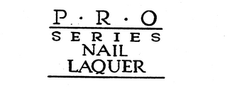 P-R-O SERIES NAIL LAQUER logo