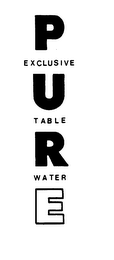 P U R E EXCLUSIVE TABLE WATER logo