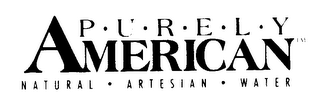 P - U - R - E - L - Y AMERICAN NATURAL - ARTESIAN - WATER logo