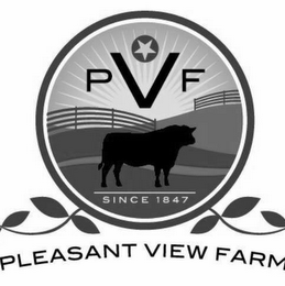 P V F SINCE 1847 PLEASANT VIEW FARM logo