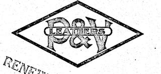 P & V LEATHERS logo