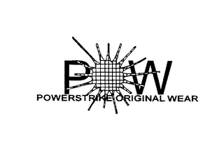 P W POWERSTRIKE ORIGINAL WEAR logo