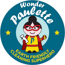 P WONDER PAULETTE EARTH FRIENDLY CLEANING SUPERHERO logo