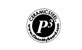 P3 CERAMICSTEEL. WWW.CLEANMYBOARD.COM logo