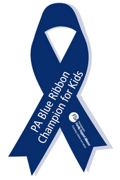 PA BLUE RIBBON CHAMPION FOR KIDS FSA PENNSYLVANIA FAMILY SUPPORT ALLIANCE PROTECTING CHILDREN FROM ABUSE logo