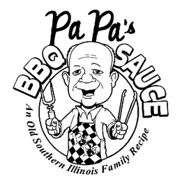 PA PA'S BBQ SAUCE AN OLD SOUTHERN ILLINOIS FAMILY RECIPE PA PA logo