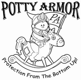 PA POTTY ARMOR PROTECTION FROM THE BOTTOM UP! logo