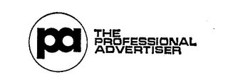 PA THE PROFESSIONAL ADVERTISER logo