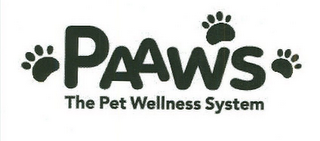 PAAWS THE PET WELLNESS SYSTEM logo