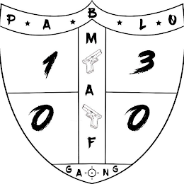PABLO GANG, 1300, MAF logo