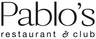 PABLO'S RESTAURANT & CLUB logo