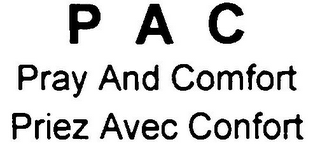 PAC PRAY AND COMFORT PRIEZ AVEC CONFORT logo