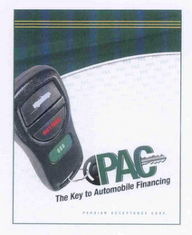 PAC THE KEY TO AUTOMOBILE FINANCING logo