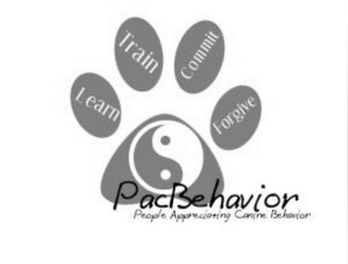 PACBEHAVIOR PEOPLE APPRECIATING CANINE BEHAVIOR LEARN TRAIN COMMIT FORGIVE logo