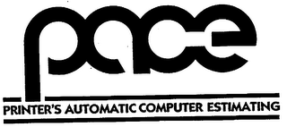 PACE PRINTER'S AUTOMATIC COMPUTER ESTIMATING logo